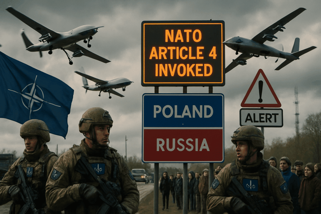 NATO Article 4 Invoked Poland vs Russian Drones 2025 Crisis